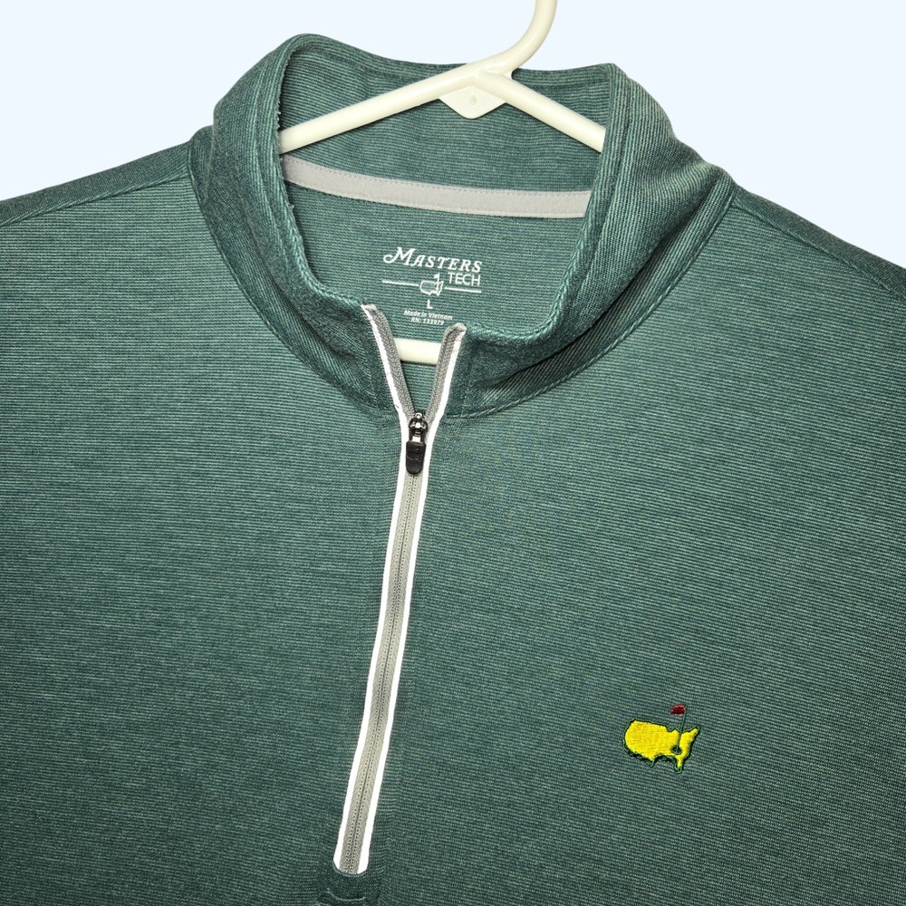 Augusta National Masters Tech Mens Large 1/4 Zip Golf Pullover MT7300-004 Logo